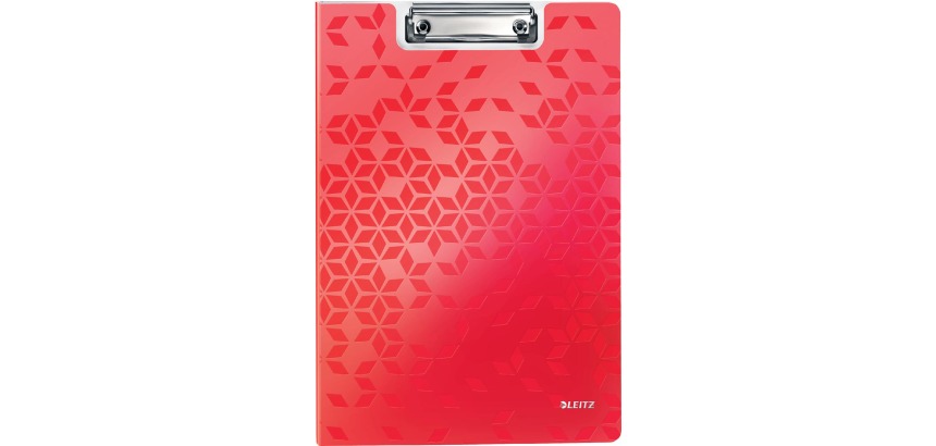 Leitz WOW plaque à pince avec couverture, ft A4, rouge