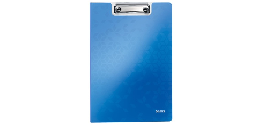 Leitz WOW clipboard with cover, A4 size, blue