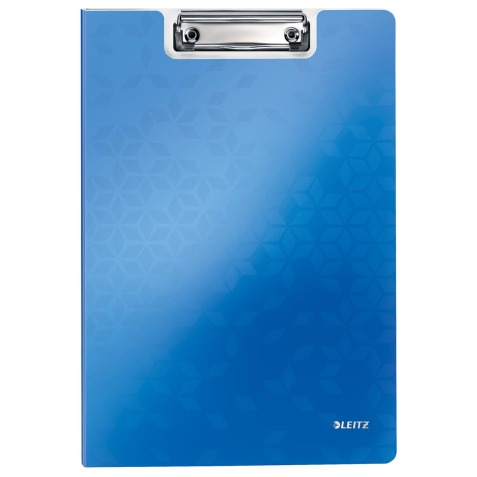 Leitz WOW plaque à pince avec couverture, ft A4, bleu