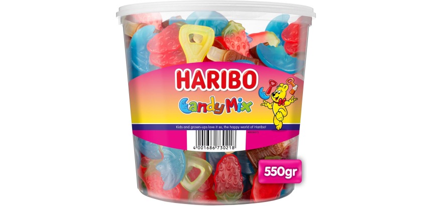 Haribo snoepgoed Candy mix, emmer van 550 g