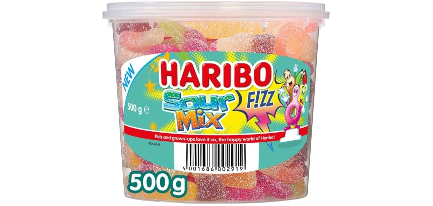 Haribo snoepgoed Zure mix, emmer van 500 g