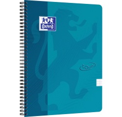 GB_Oxford Touch cahier spiralé, ft A4, 140 pages, aqua, quadrillé 5 mm