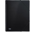 Elba Urban protège-documentv spiralé, pour ft A4, 40 pochettes, avec élastique, noir