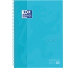 Oxford School Touch bloc spirale, ft A4+, 160 pages, quadrillé 5 mm, bleu pastel