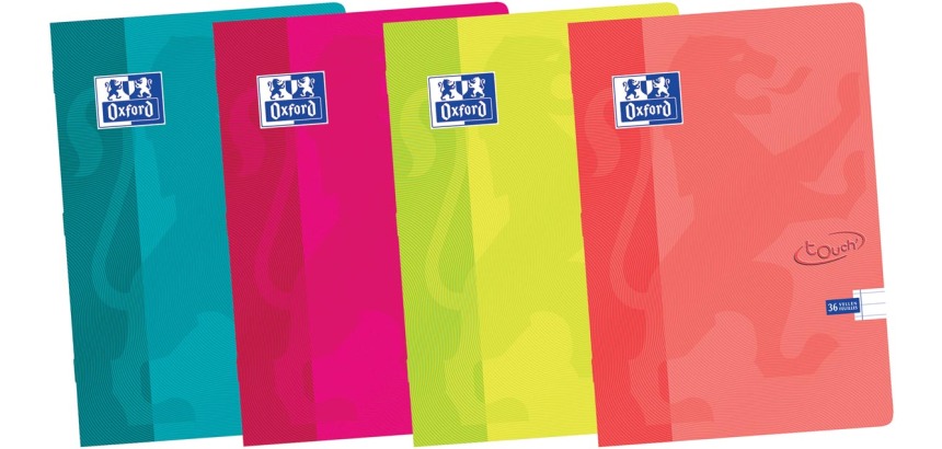 Schrift Oxford School Touch A5 lijn 72 pagina's 80gr assorti
