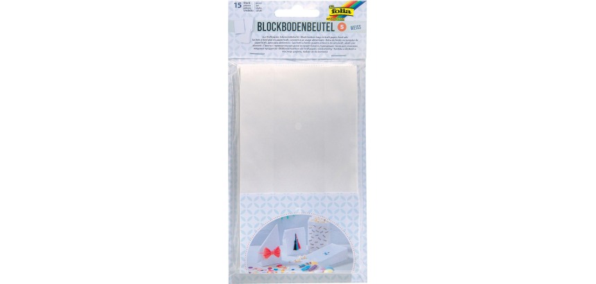 Sachet à fond plat en papier, 100 x 55 x 175 mm