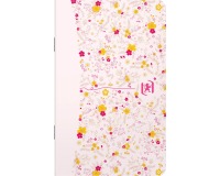 Oxford Floral couverture souple carnet de notes, ft 9 x 14 cm, 30 feuilles, ligné, 4 décors assortis