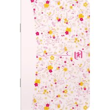 Oxford Floral couverture souple carnet de notes, ft 9 x 14 cm, 30 feuilles, ligné, 4 décors assortis