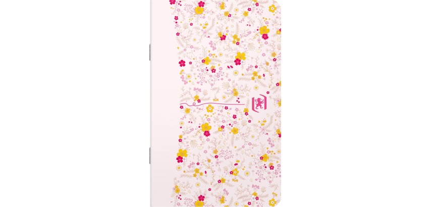 Oxford Floral softcover notebook, 9 x 14 cm, 30 sheets, ruled, 4 assorted designs