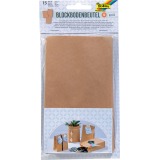 Folia sac en papier, 100 x 55 x 175 mm, paquet de 15 pièces, kraft