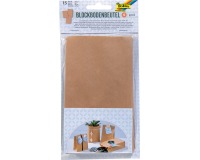 Folia sac en papier, 100 x 55 x 175 mm, paquet de 15 pièces, kraft