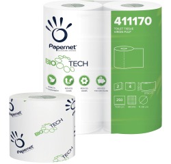 Papernet papier toilette Bio Tech, 2 plis, 250 feuilles, paquet de 4 rouleaux