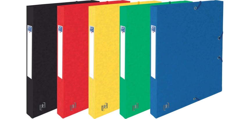 Elba boîte de classement Oxford Top File+ dos de 2,5 cm, couleurs assorties