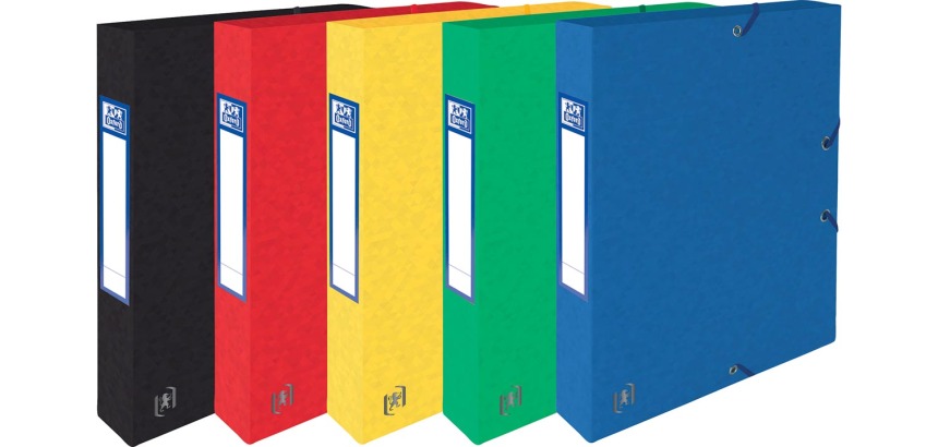 Elba boîte de classement Oxford Top File+ dos de 4 cm, couleurs assorties