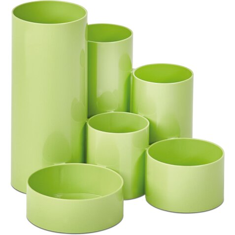 MAUL Organisateur de bureau Tubo, 6 compartiments, Ø15x12.5cm, plumier lime vert