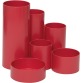 MAULtubo organisateur de bureau, 6 compartiments, Ø 15 x 12,5 cm, 85 % en PS recyclée, rouge