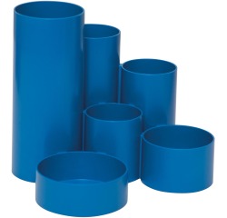 Organisateur de bureau MAULtubo 6 compartiments Ø150x125mm bleu
