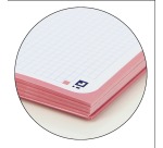 Oxford School Touch bloc spirale, ft A4+, 160 pages, quadrillé 5 mm, rose pastel