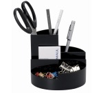 Organiseur MAULrundbox 7 compartiments Ø140x125mm noir