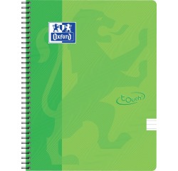 Bloc à spirale Oxford Touch A4 ligné 70 feuilles vert lime