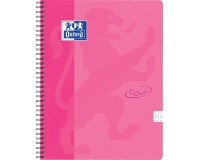 Spiraalblok Oxford Touch A4 ruit 5mm 70vel roze