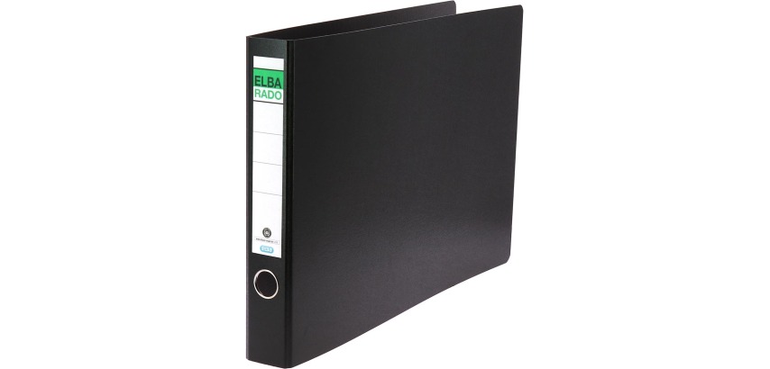 Elba Rado binder, A3 landscape size, cardboard, 5.5 cm spine, black