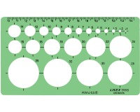 Gabarit de Cercles Linex 22 1-35mm Plots anti-tache vert