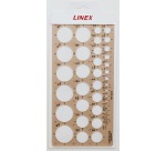 Gabarit cercles Linex 39 1-35mm avec plots anti-tache gris