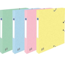 Boîte de classement à élastique Oxford Top File+ A4 25mm pastel assorti 4 pièces