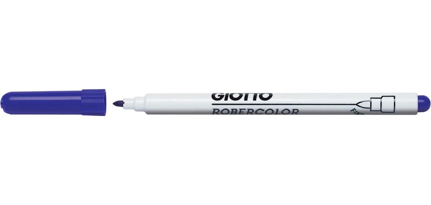 Giotto Robercolor marqueur pour tableaux blancs fine, pointe ronde, bleu