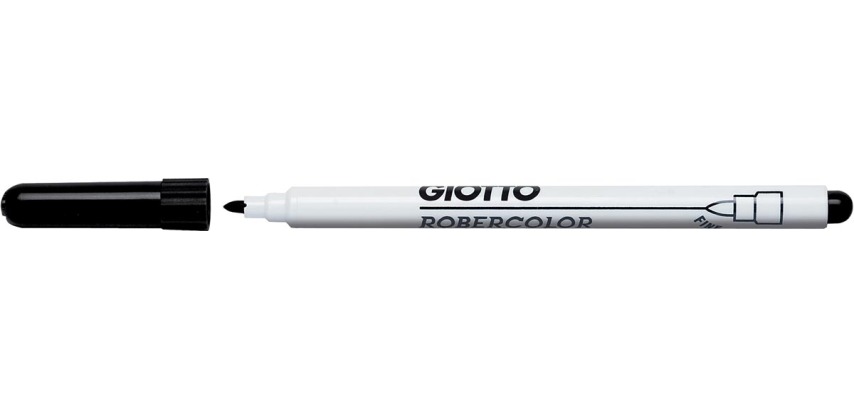 Giotto Robercolor whiteboardmarker fijn, ronde punt, zwart