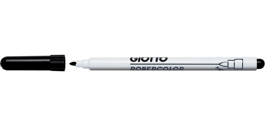 Giotto Robercolor whiteboardmarker fijn, ronde punt, zwart