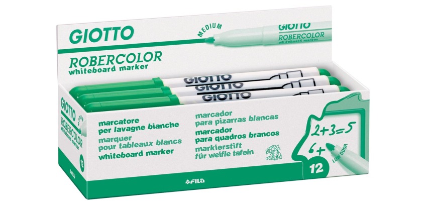 Giotto Robercolor marqueur pour tableaux blancs, moyen, pointe ronde, vert