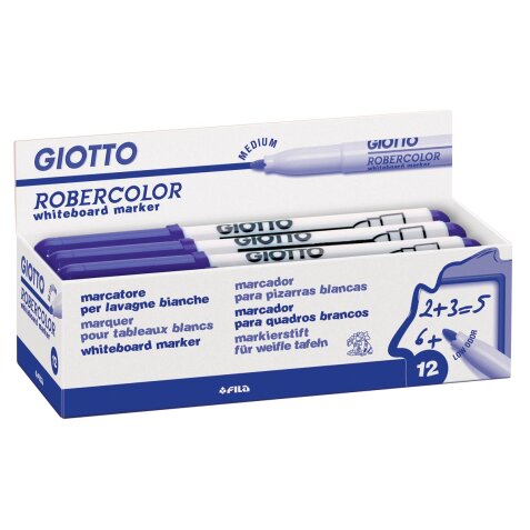 Giotto Robercolor whiteboardmarker, medium, ronde punt, blauw