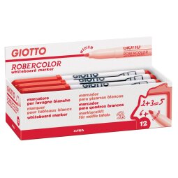 Giotto Robercolor marqueur pour tableaux blancs, moyen, pointe ronde, rouge