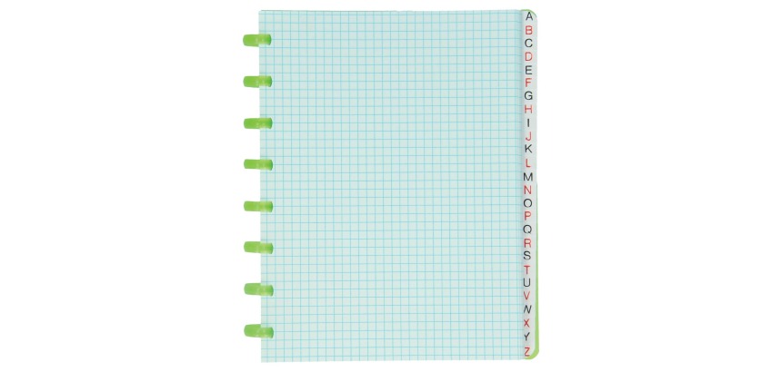 Atoma notebook, A5, transparent, 5 mm squared