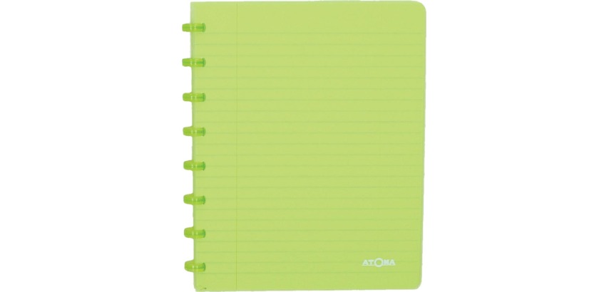 Atoma Trendy Notizbuch, Format A5, 144 Seiten, liniert, transparent grün