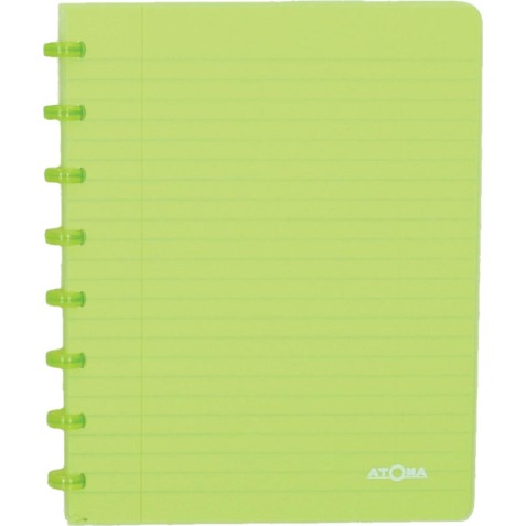 Atoma Trendy cahier, ft A5, 144 pages, ligné, transparant groen