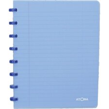 Atoma Trendy cahier A5 - 144 pages - ligné - bleu transparent