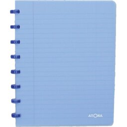 Atoma Trendy cahier A5 - 144 pages - ligné - bleu transparent
