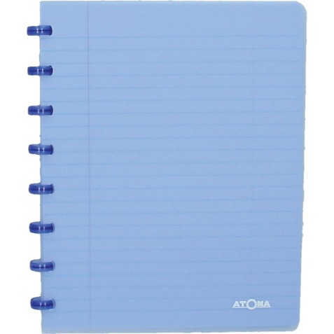 Atoma Trendy schrift A5 - 144 pagina's - gelijnd - transparant blauw