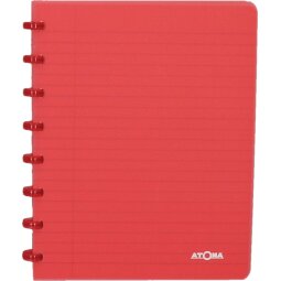 Atoma Trendy cahier, ft A5, 144 pages, ligné, transparant rood