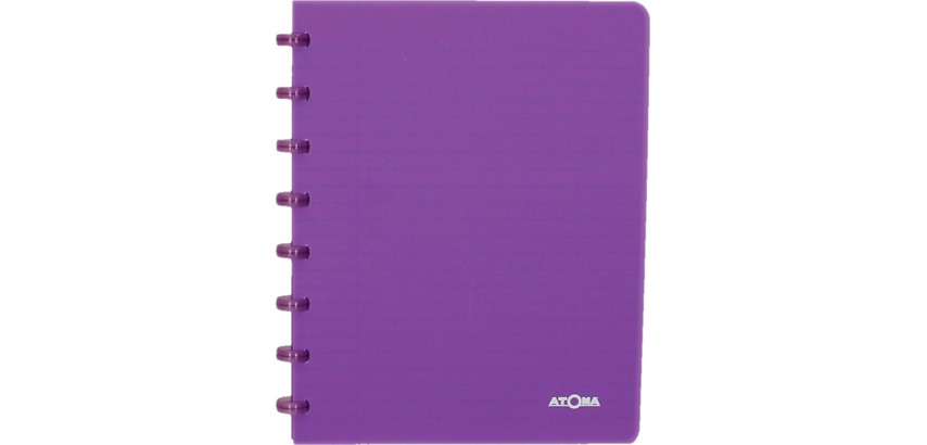 Atoma Trendy Heft, Format A5, 144 Seiten, liniert, transparent lila