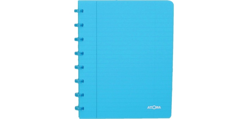 Atoma Trendy notebook, A5 size, 144 pages, lined, transparent turquoise
