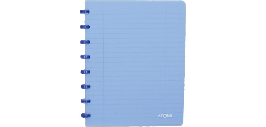 Atoma Trendy schrift, ft A5, 144 bladzijden, geruit 5 mm, transparant blauw