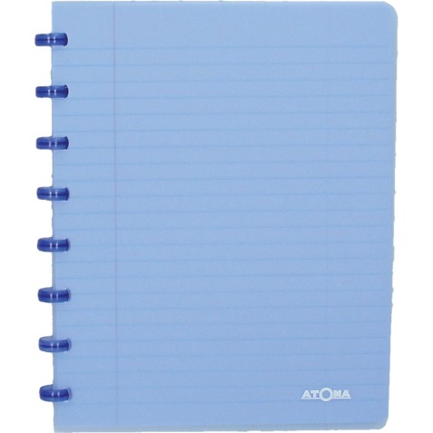 Atoma Trendy schrift, ft A5, 144 bladzijden, geruit 5 mm, transparant blauw