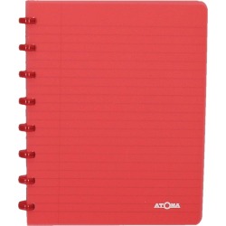 Atoma Trendy cahier, ft A5, 144 pages, quadrillé 5 mm, transparant rood