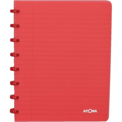 Atoma Trendy cahier, ft A5, 144 pages, quadrillé 5 mm, transparant rood