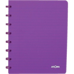 Atoma Trendy cahier, ft A5, 144 pages, quadrillé 5 mm, transparant paars