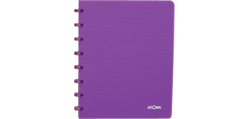 Atoma Trendy notebook, ft A5, 144 pages, squared 5 mm, transparent purple